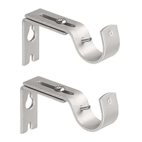 wall mounted curtain pole brackets